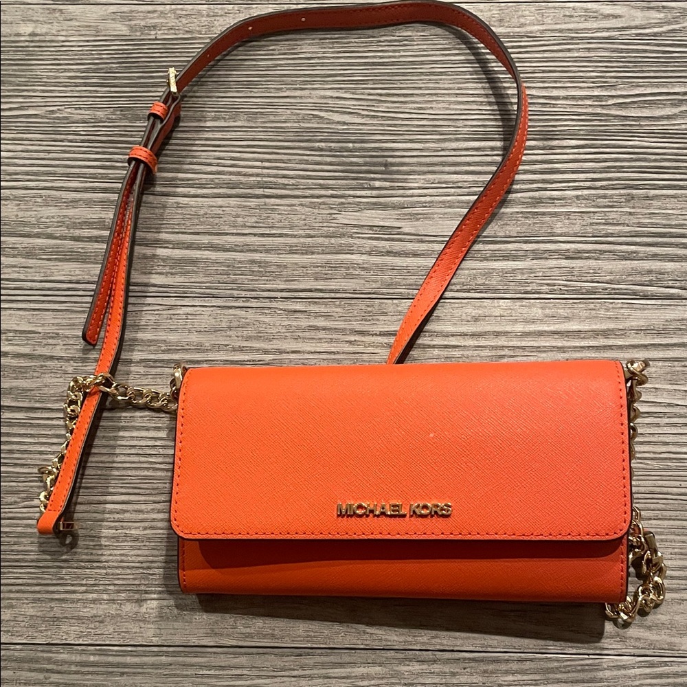 Michael Kors Vibrant Orange Crossbody Bag